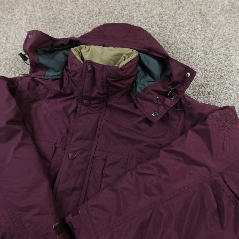 Cabelas Jacket Mens M Purple Gore‎ Tex Hooded Parka Coat Outdoor Hiking Hunting